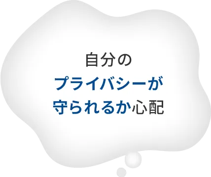 自分のプライバシーが守られるか心配